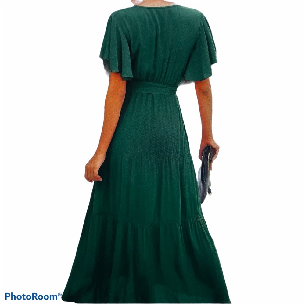 Long Dress With Ruffle Sleeves - Picture 2 of 6